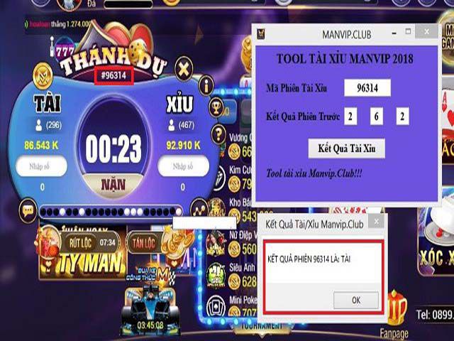 Phần mềm hack tài xỉu Manvip